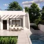 Witte villa met terras zwembad en tuin